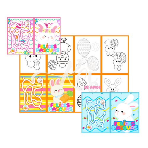 Minilibros para colorear de Pascuas
