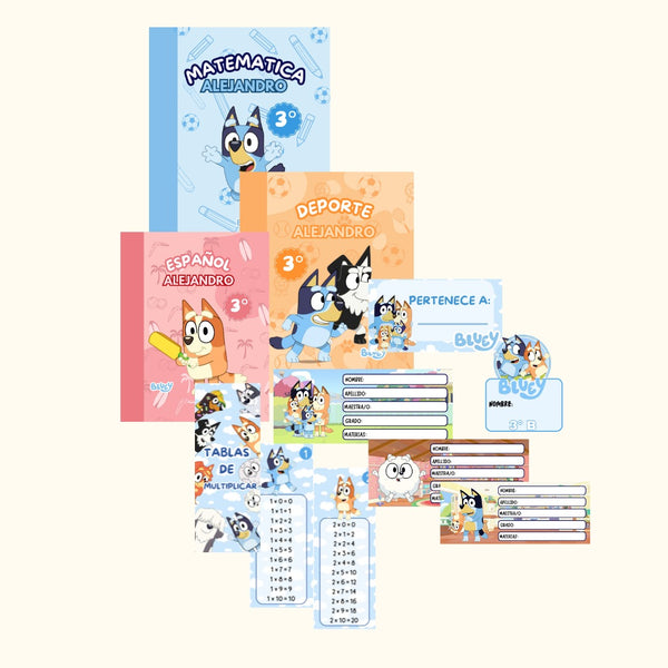 Kit escolar Bluey