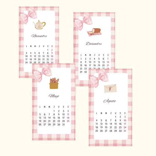Calendario Coquette 2026
