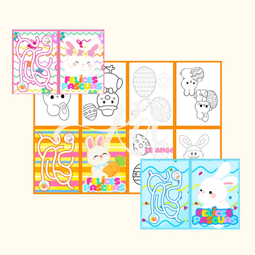 Minilibros para colorear de Pascuas
