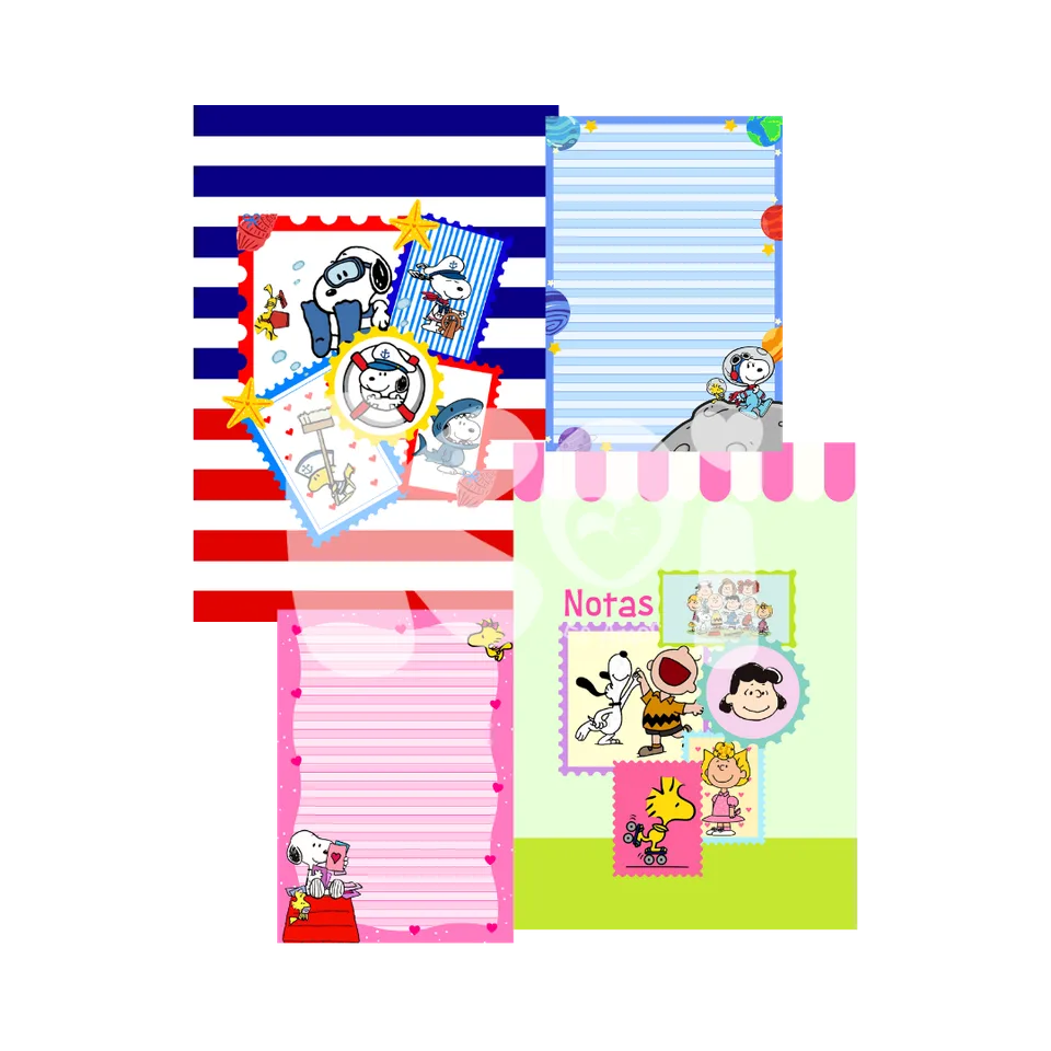 Blocos Snoopy para imprimir
