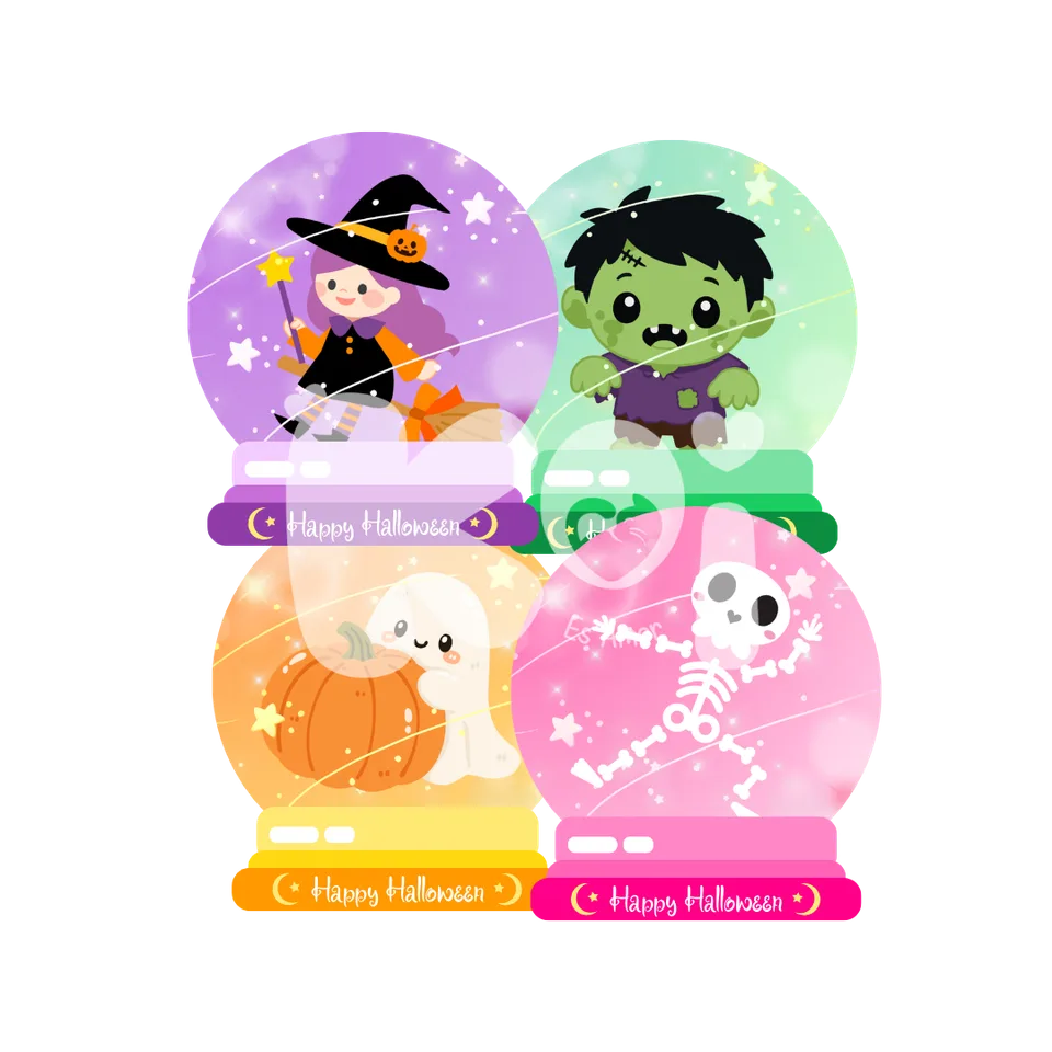 Bolas de Cristal Halloween para imprimir