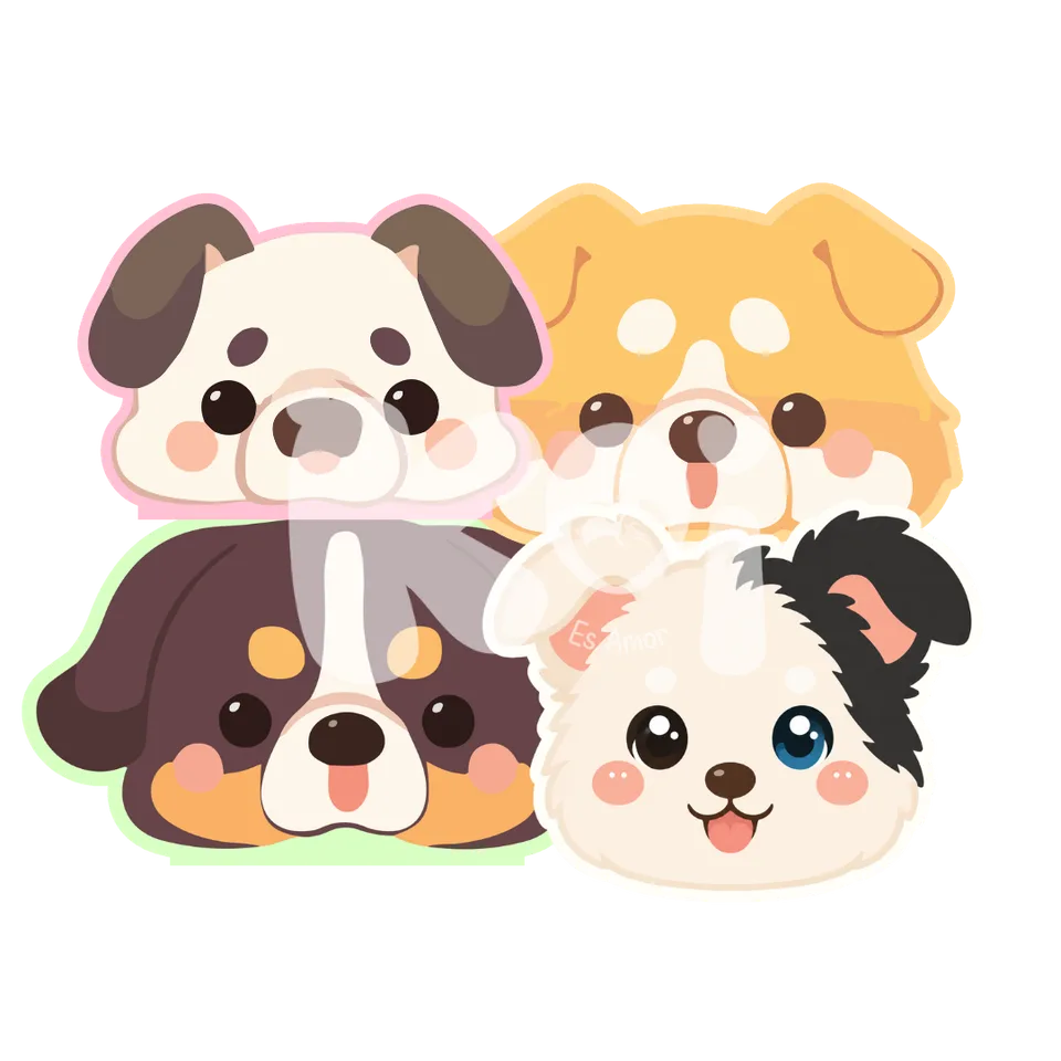 Caixa cachorrinhos Dia do Cachorro para imprimir