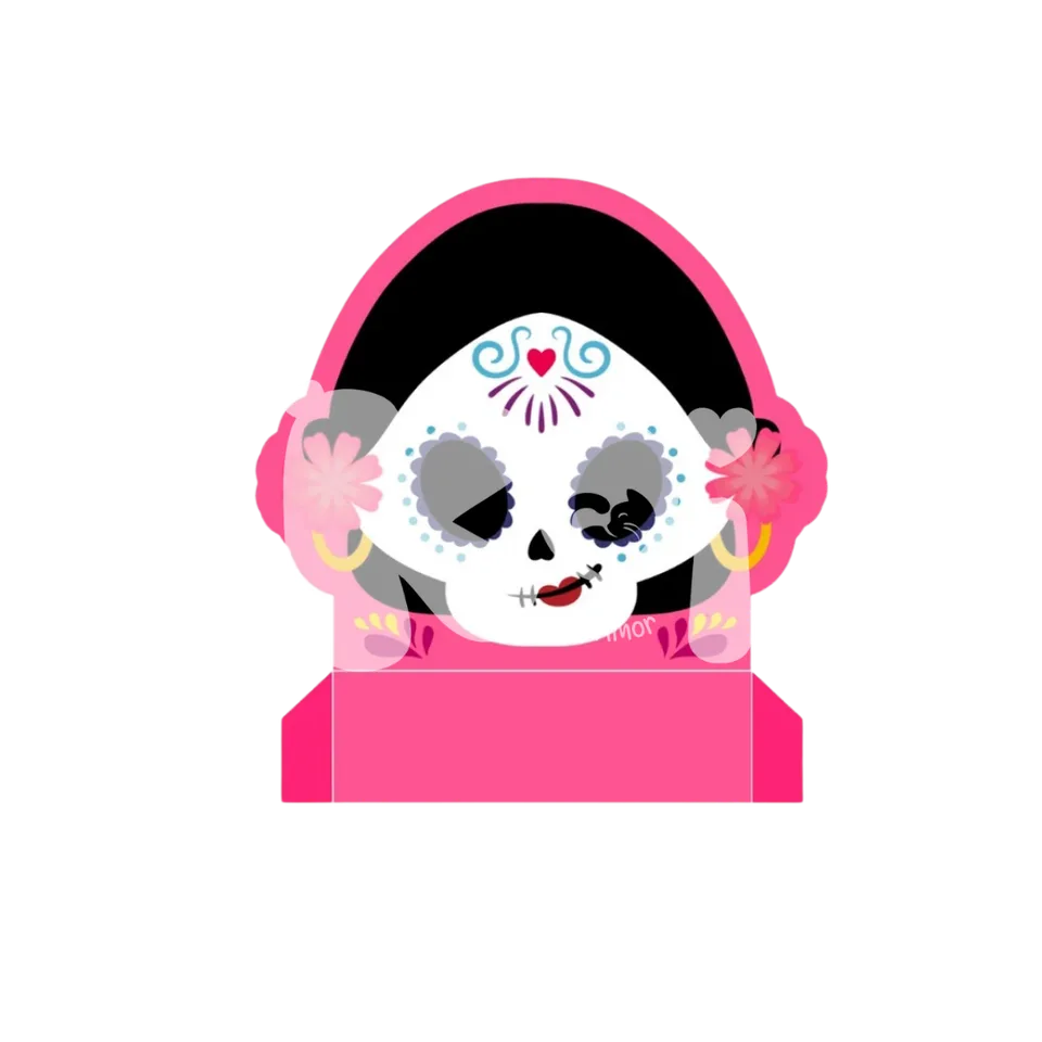 Caixas Catrina Dia dos Mortos para imprimir