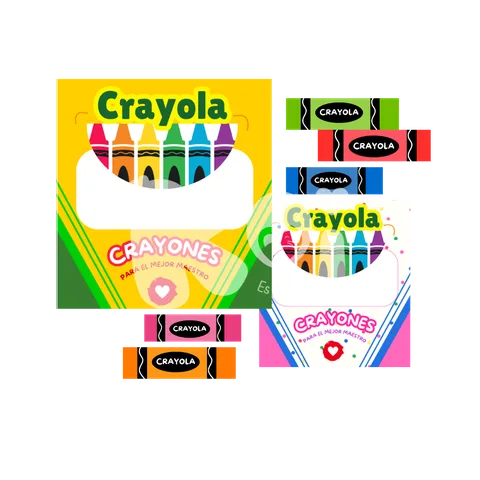 Caixas de giz de cera