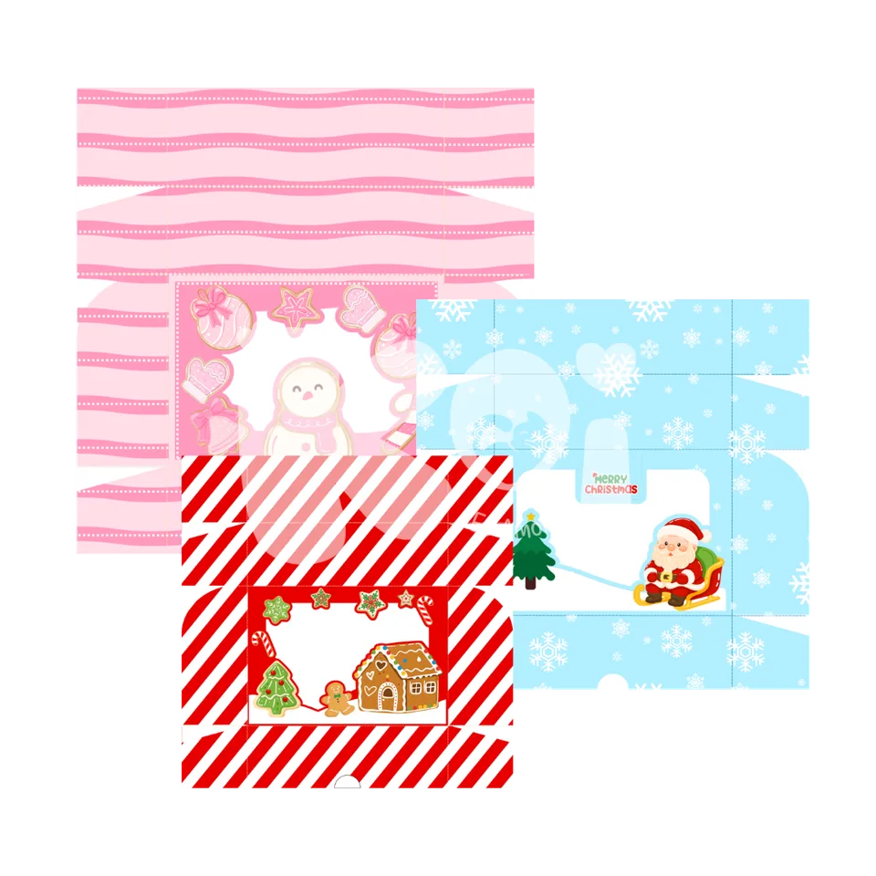Caixas de doces Natal para imprimir