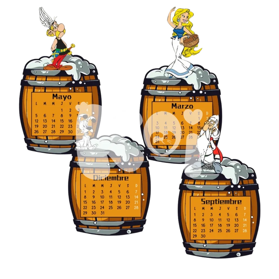 Calendario Asterix 2027 para imprimir