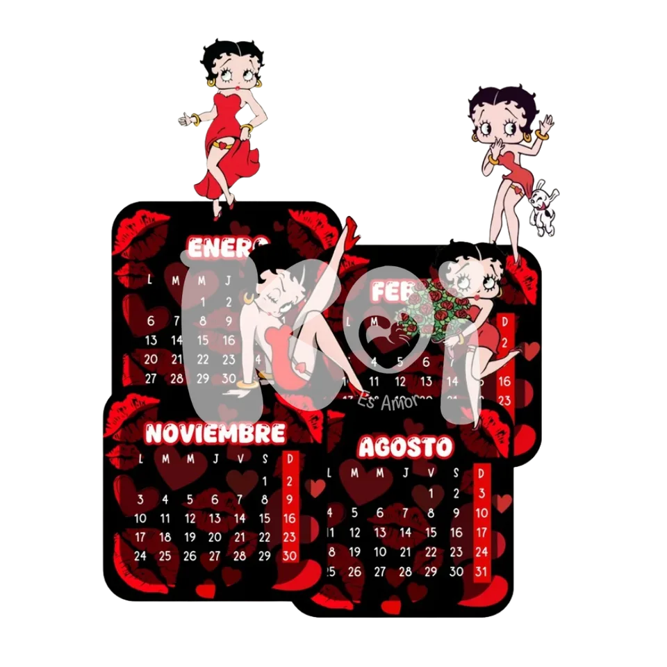 Calendário Betty Boop 2027 para imprimir