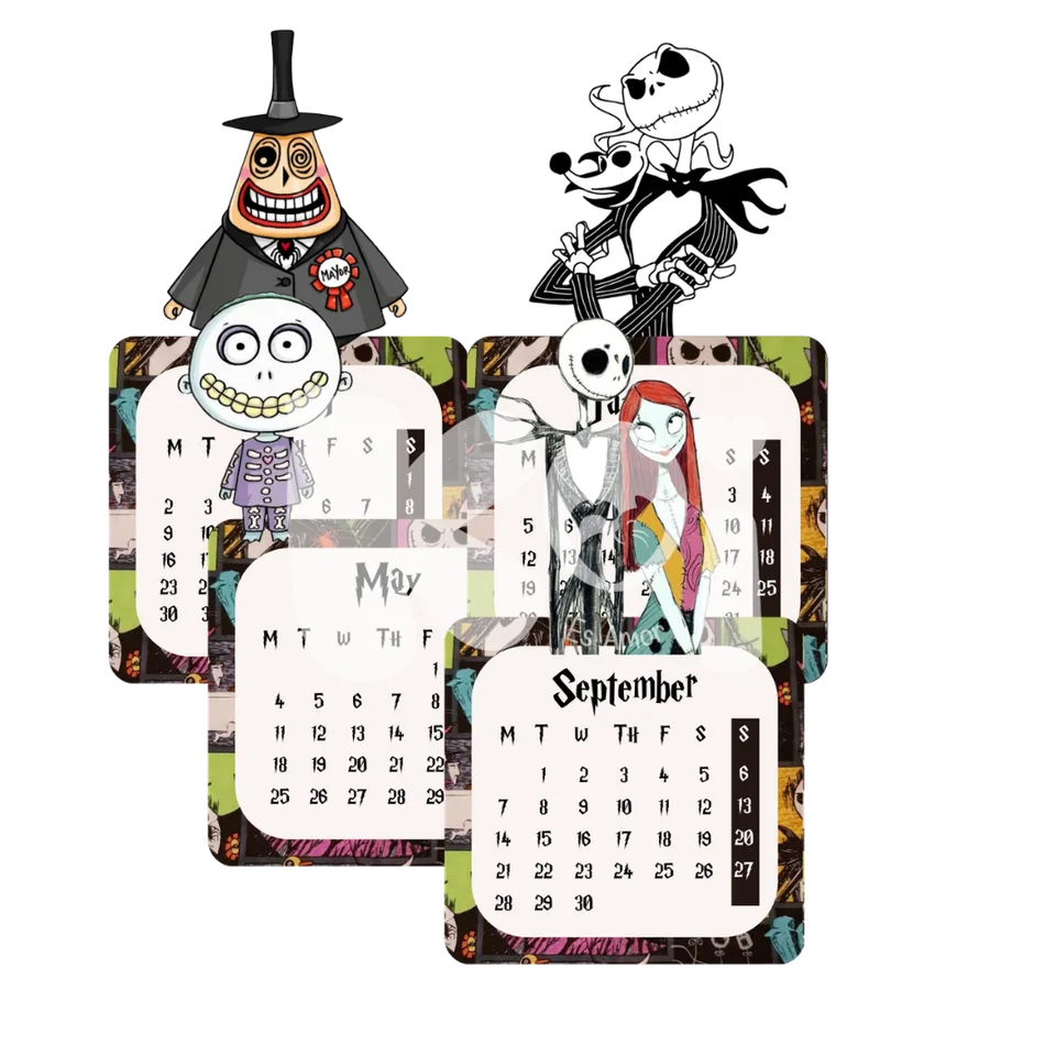 Calendário O Estranho Mundo de Jack 2027 para imprimir