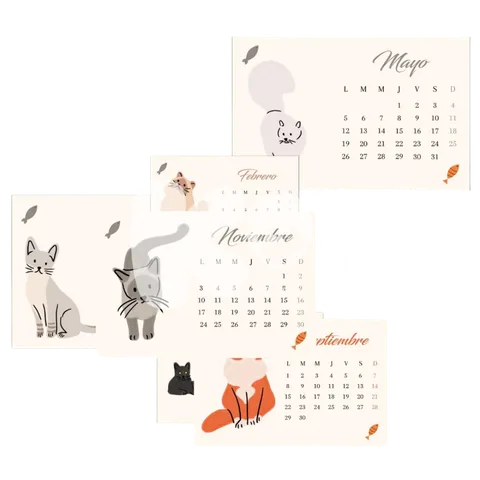 Vintage Kittens 2027 Calendar