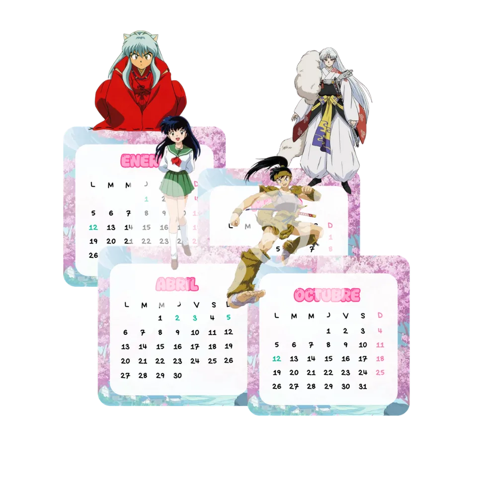 Calendario Inuyasha 2027 para imprimir