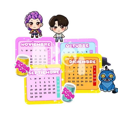 Calendário Guerreiras do K-Pop 2027