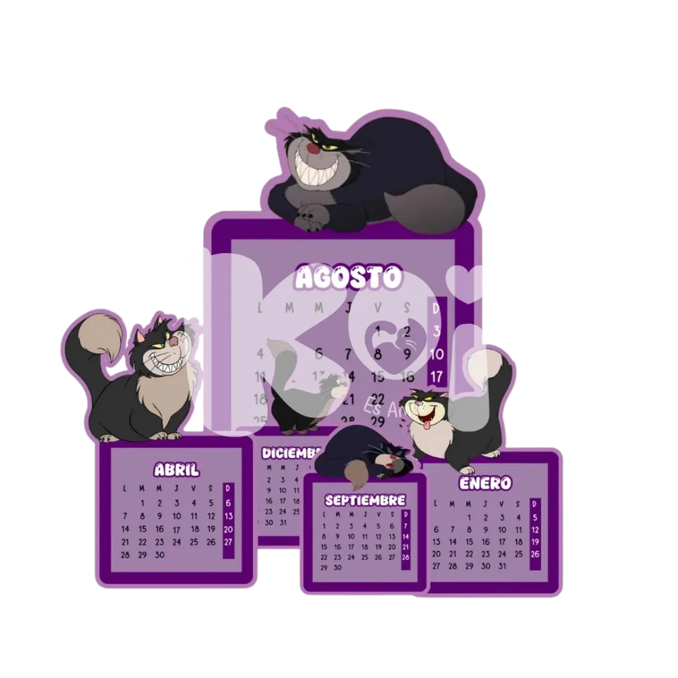 Calendário Lúcifer (Cinderela) 2027 para imprimir