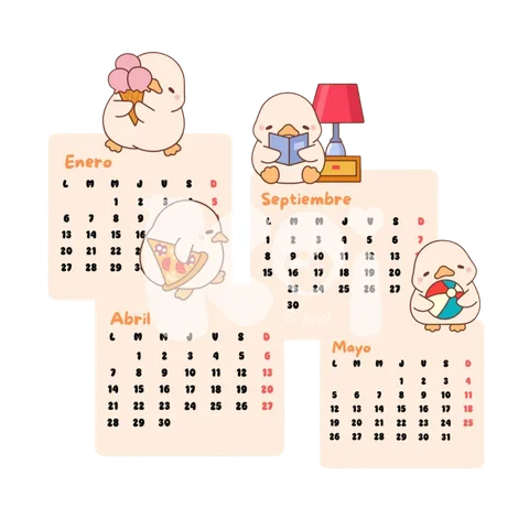 Calendario Patitos Cute 2027