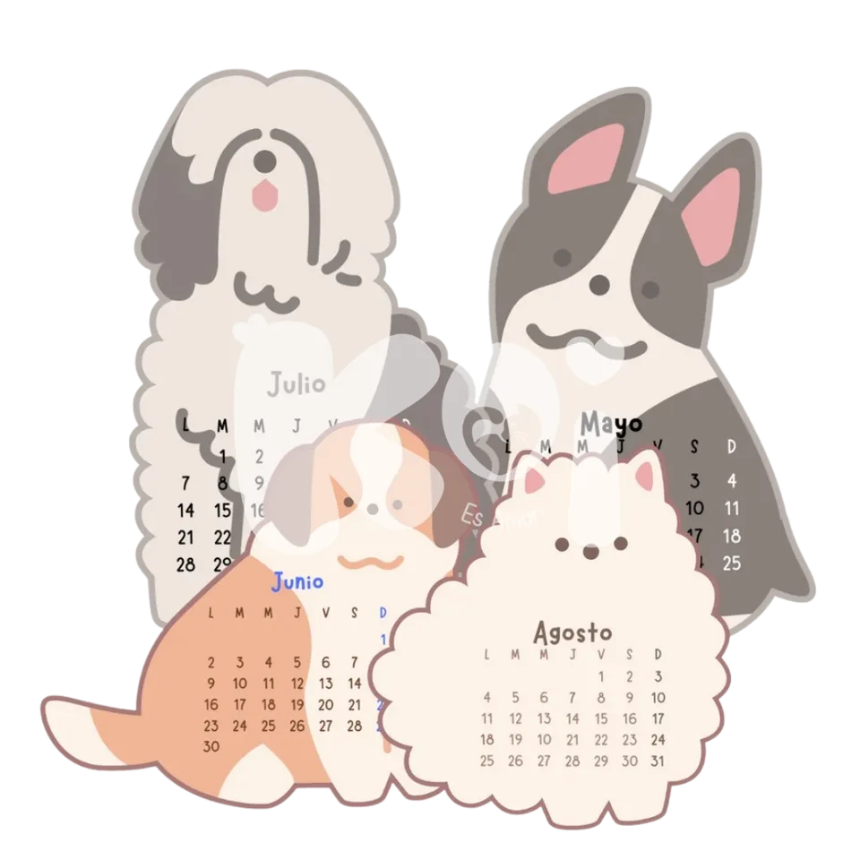 Printable Doggies 2027 Calendar