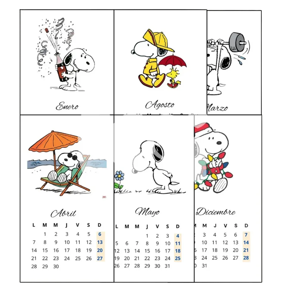 Printable Snoopy 2027 Calendar