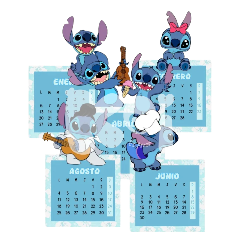 Printable Stitch 2027 Calendar