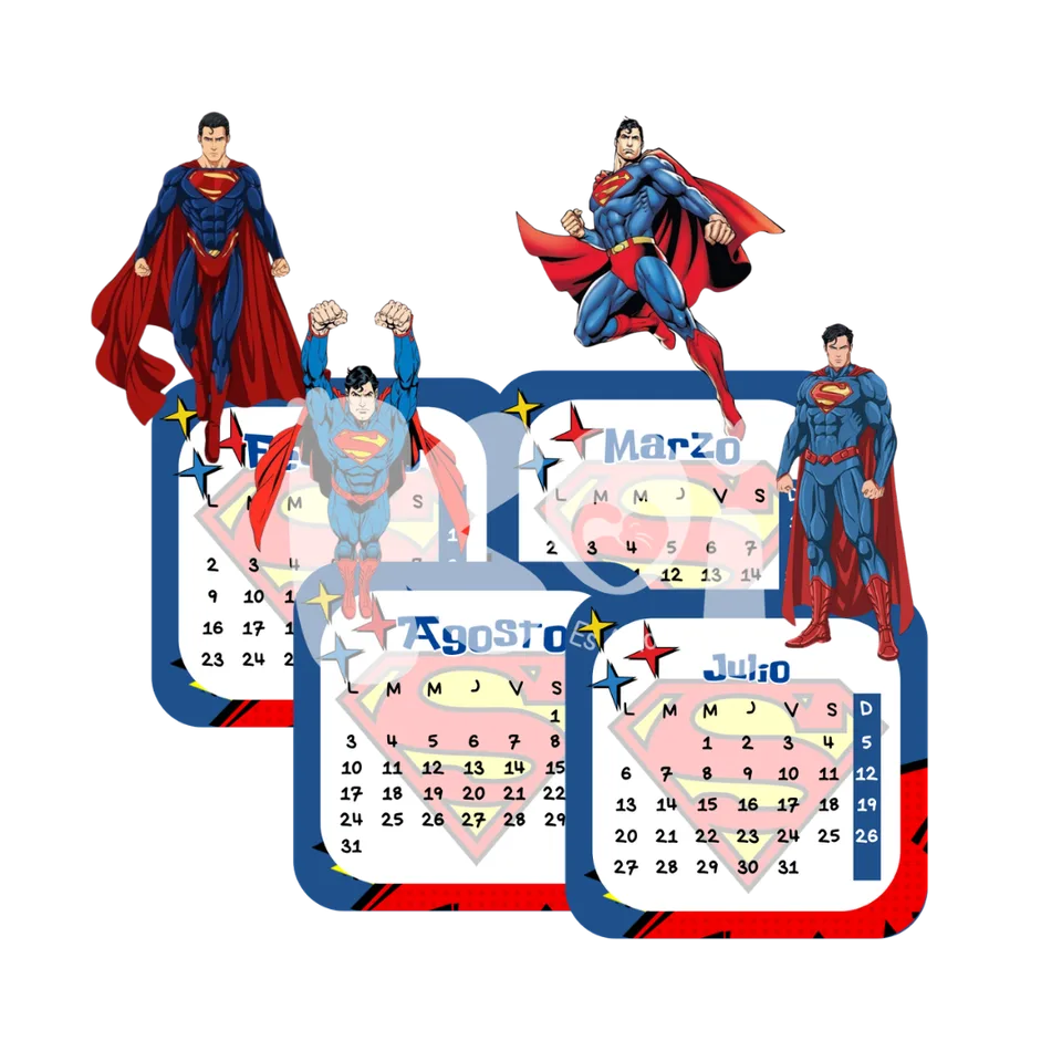 Printable Superman 2027 Calendar