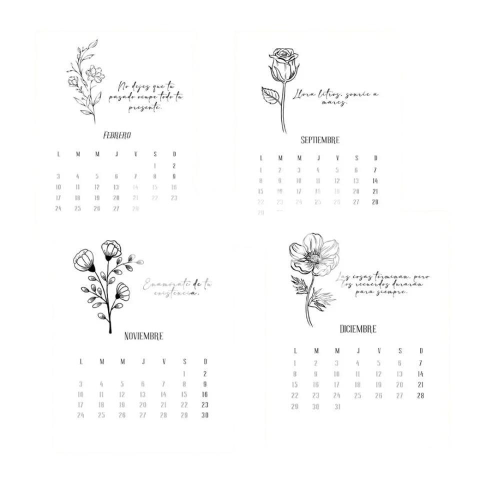Calendário Vintage 2027 para imprimir