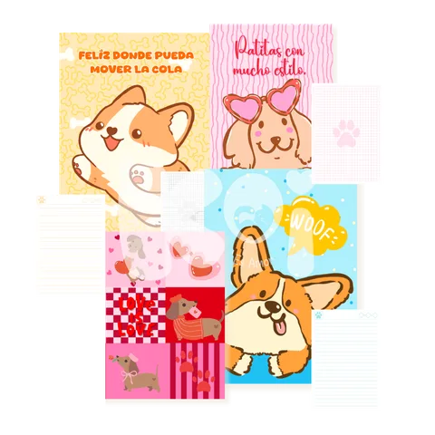 Cadernos A5 cachorrinhos