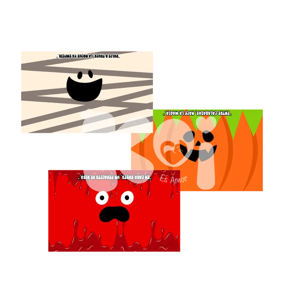 Embalagens para chocolates Halloween para imprimir