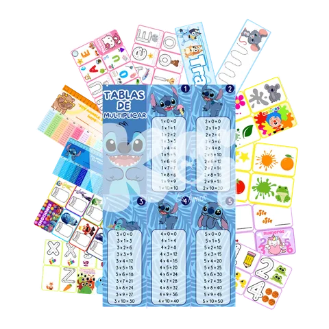 Kit de chaveiros didáticos de aprendizagem