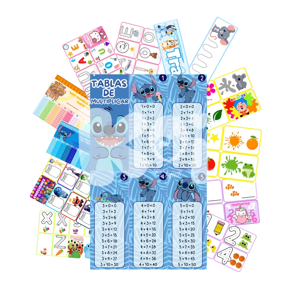 Kit de chaveiros didáticos de aprendizagem para imprimir