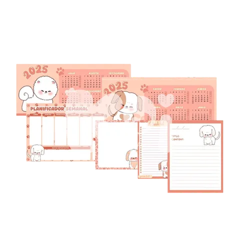Kit de papelaria de cachorrinho