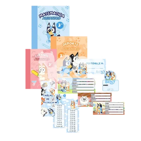 Kit escolar Bluey
