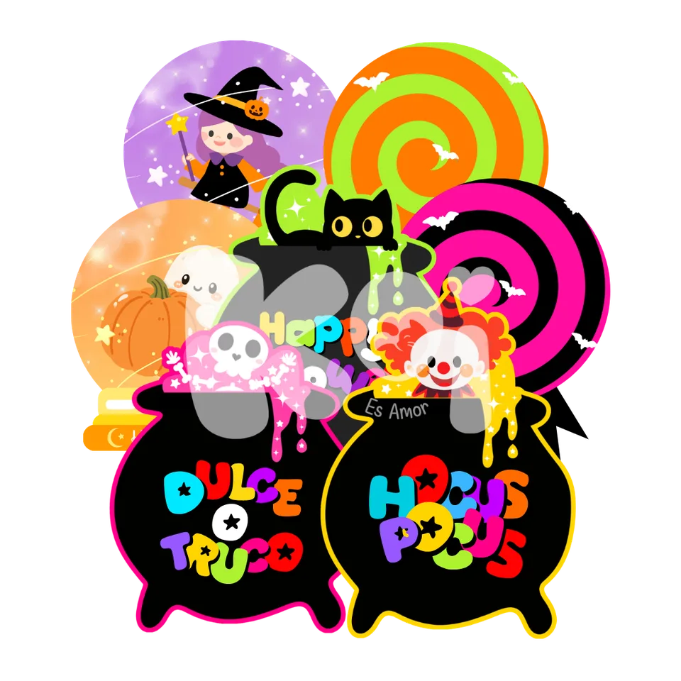 Printable Half Spheres Halloween