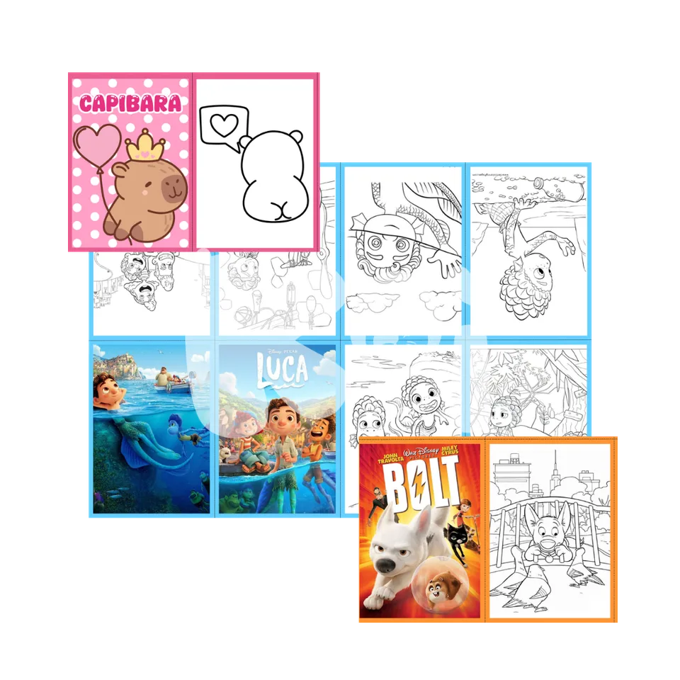 Printable Kit 100 Mini Coloring Books