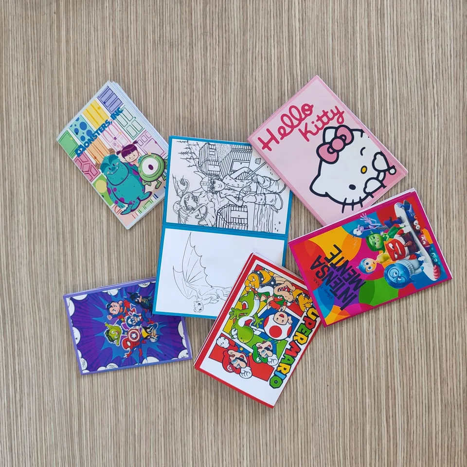 Kit 100 Mini Coloring Books image 2