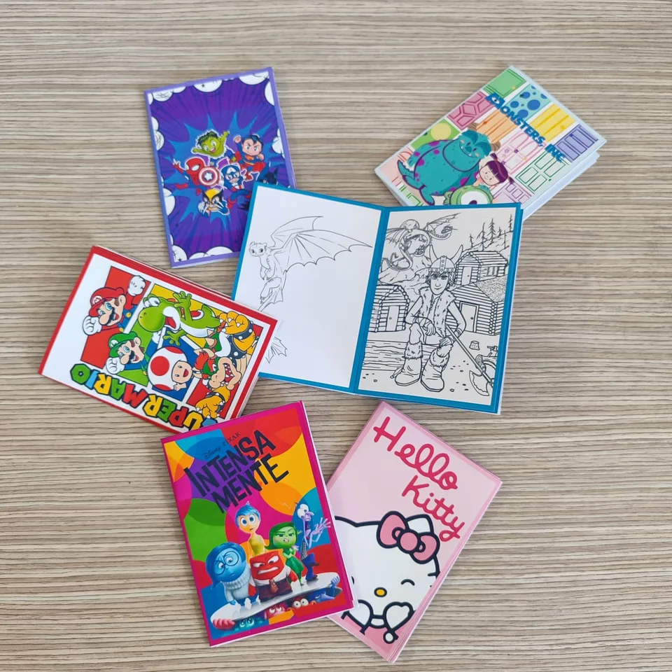 Kit 100 Mini Coloring Books image 3