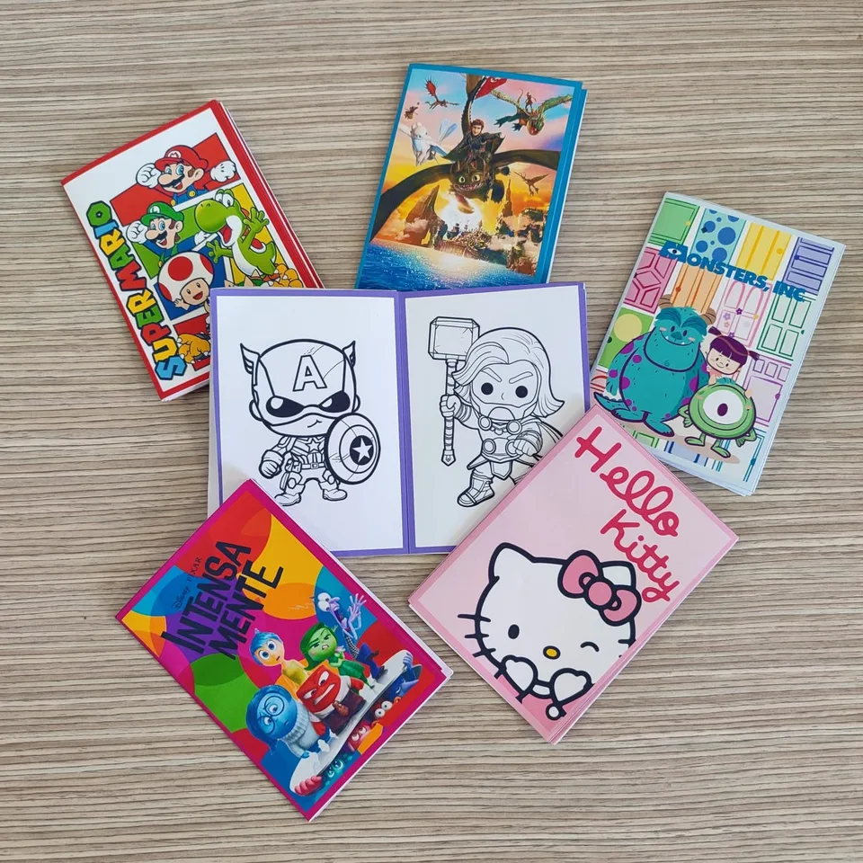 Kit 100 Mini Coloring Books image 5