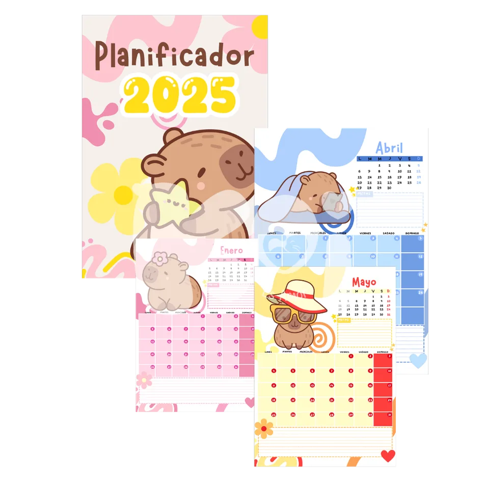 Planner Capivara 2027 para imprimir