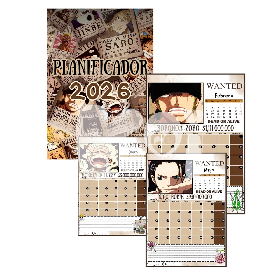 Planner One Piece 2027 para imprimir