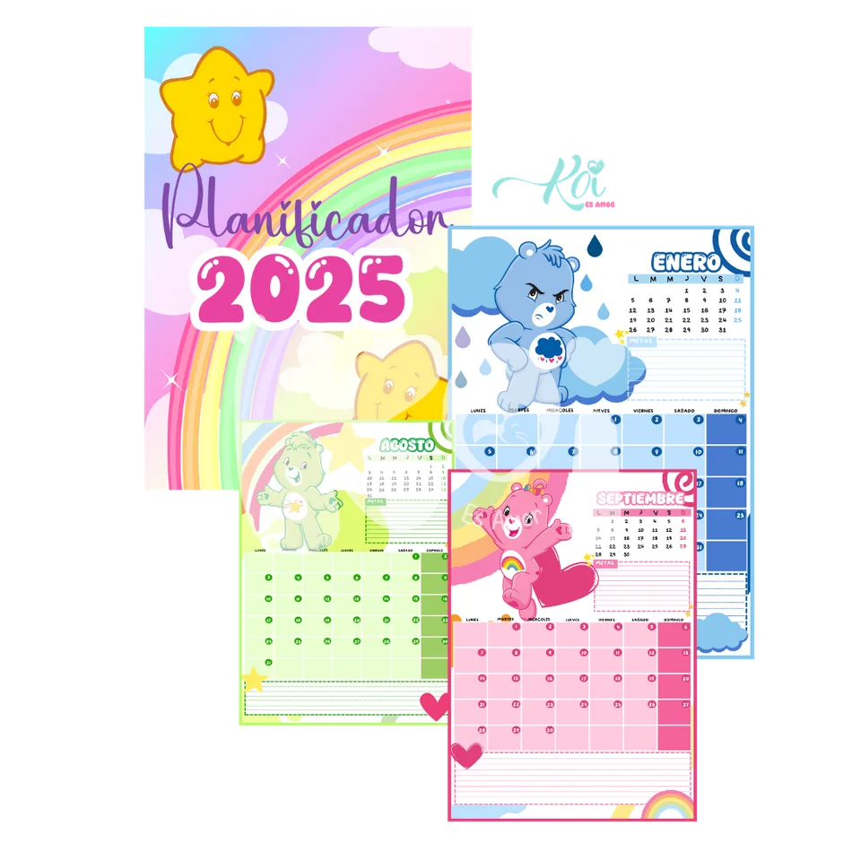 Planner Ursinhos Carinhosos 2027 para imprimir