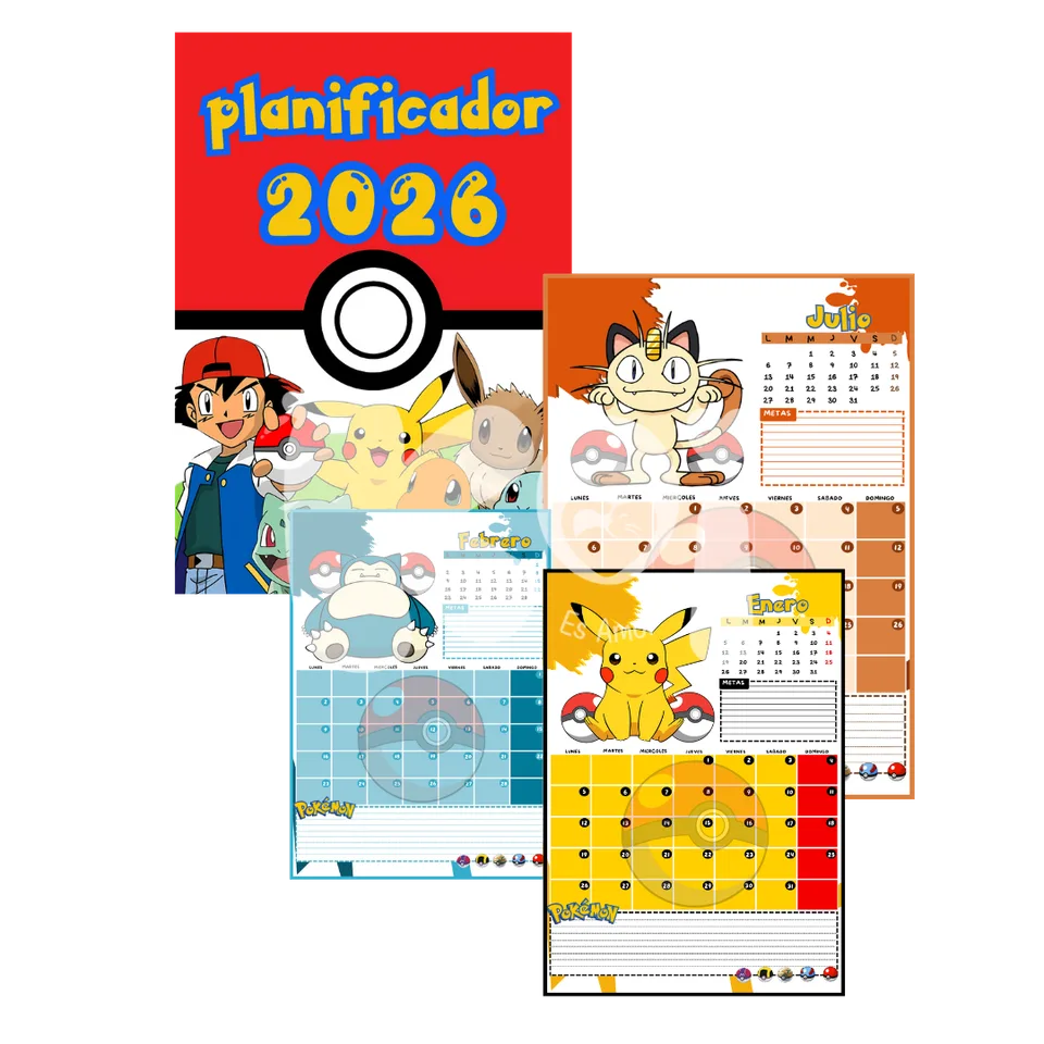 Planner Pokémon 2027 para imprimir