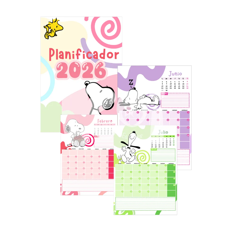 Planner Snoopy 2027 para imprimir