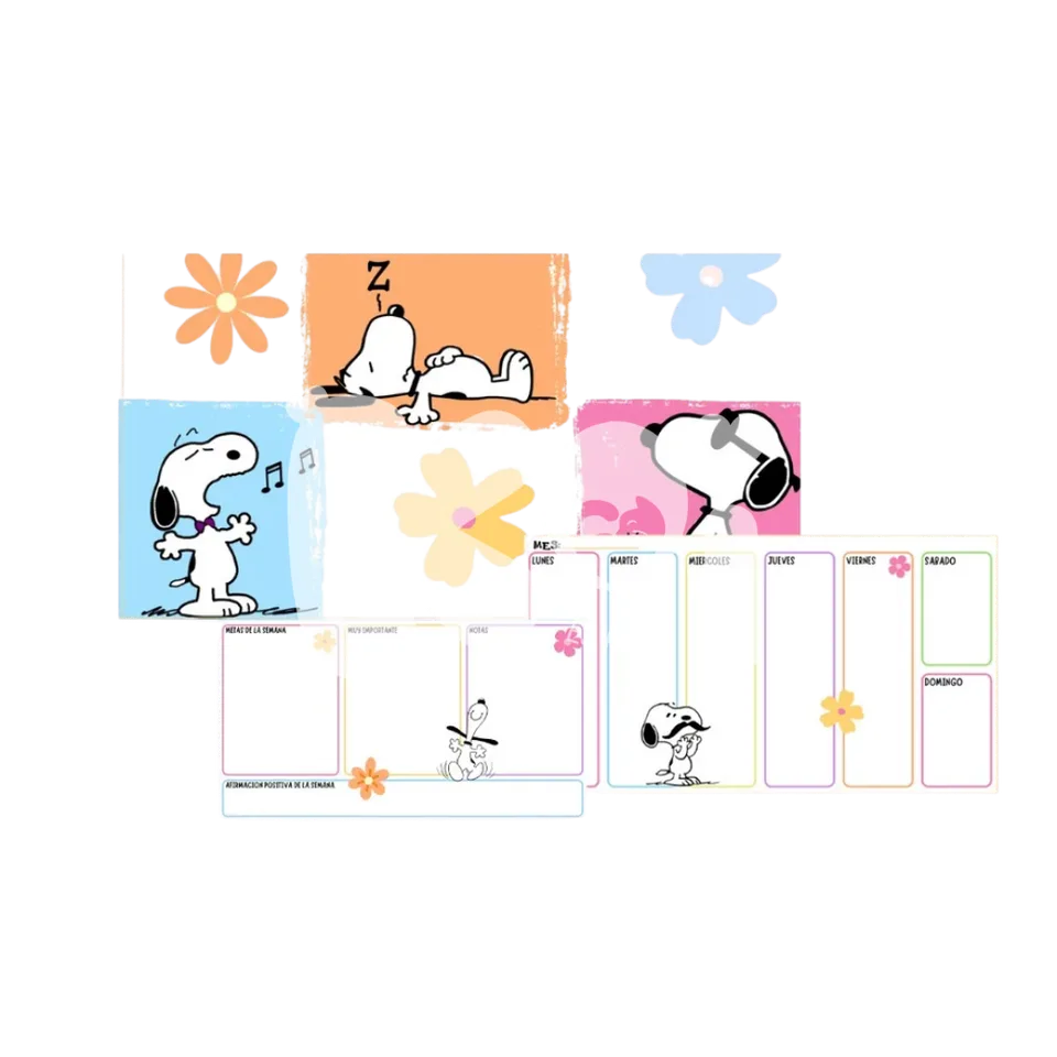Planner semanal Snoopy para imprimir